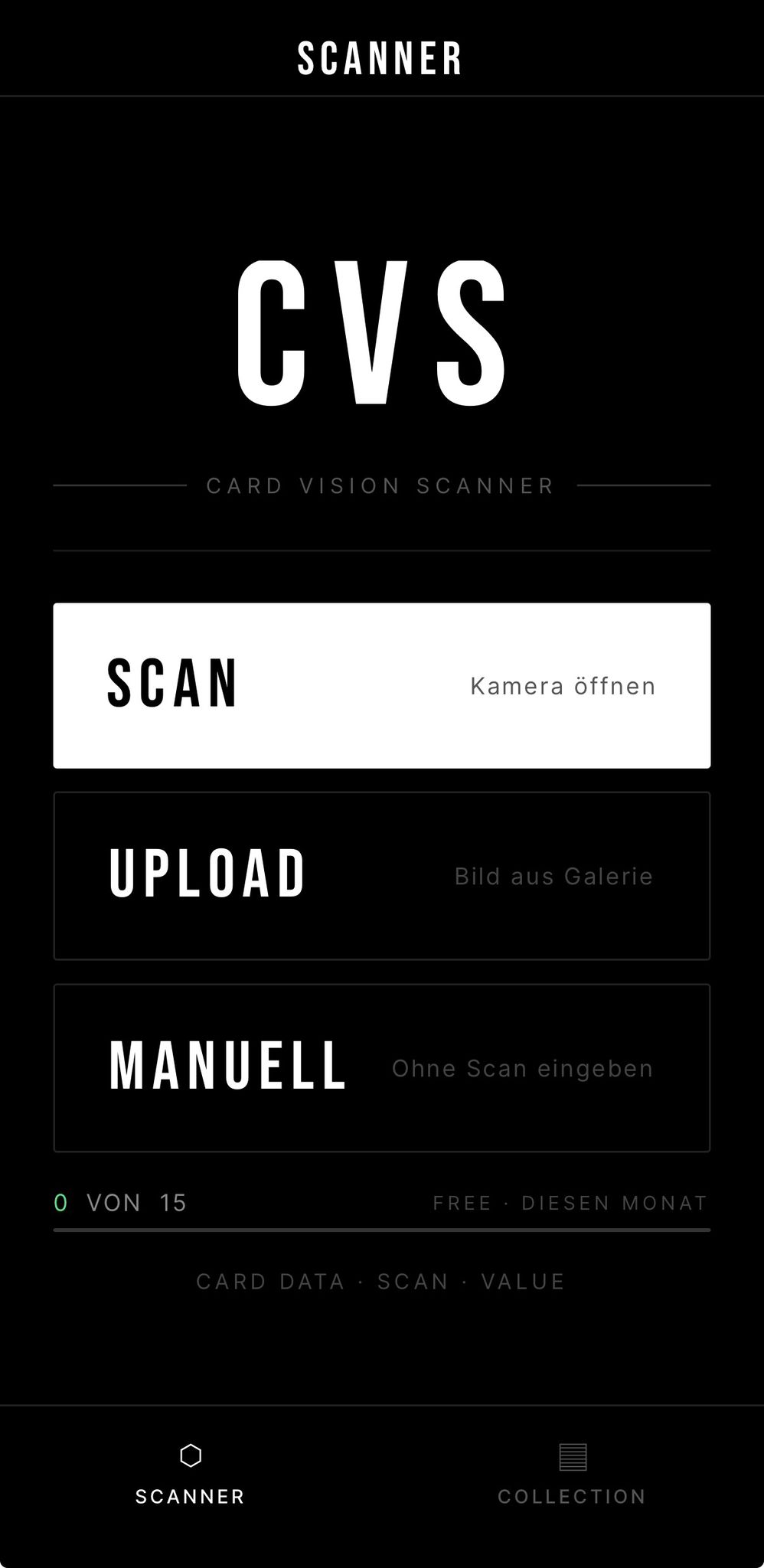 Card Value Scanner